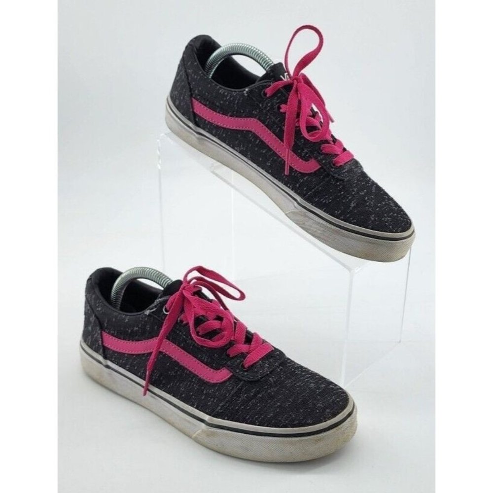 Vans Old Skol Girls Low Top Lace Up Sneakers Shoes Pink/Gray Missy Size 5